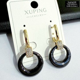 Сережки Xuping14К 10827 (3.3см) « кераміка»